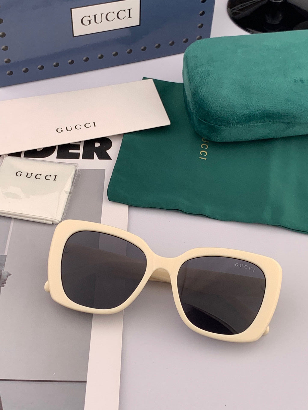 GUCCI SQUARE FRAME SUNGLASSES G1386 IN ACETATE