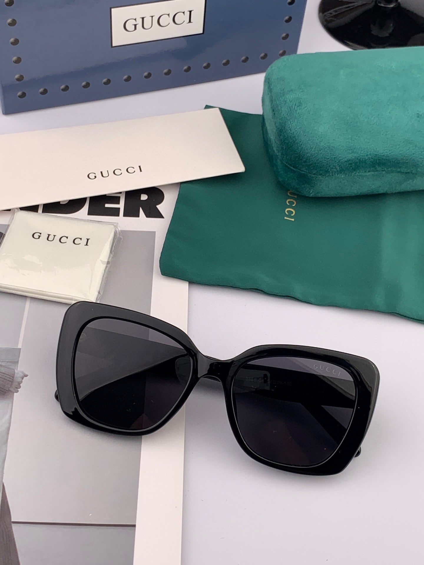 GUCCI SQUARE FRAME SUNGLASSES G1386 IN ACETATE