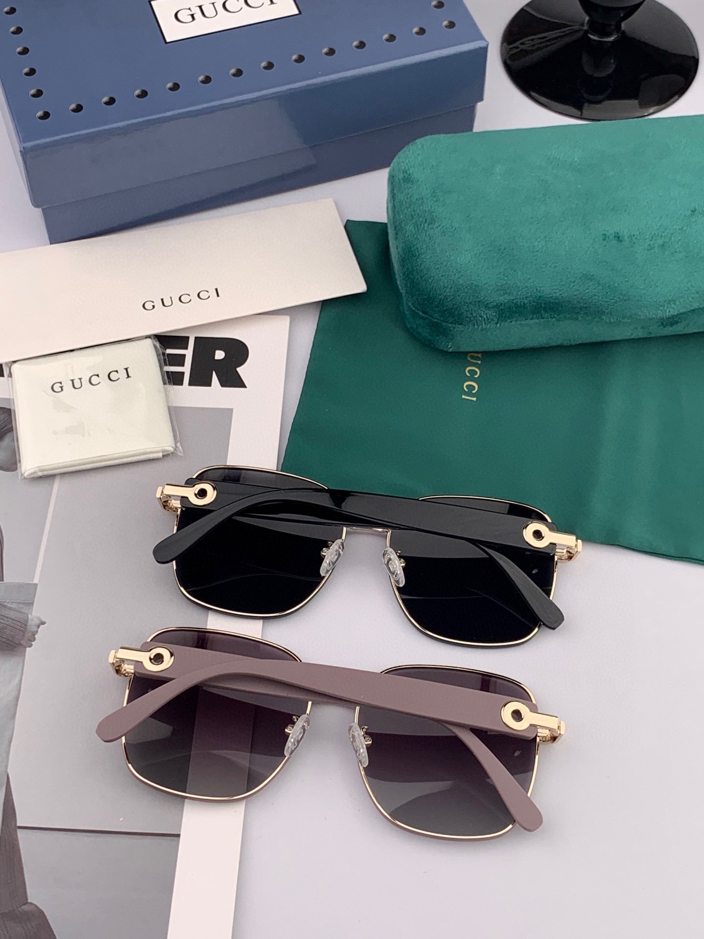 GUCCI OVERSIZED SQUARE FRAME SUNGLASSES G9388 IN METAL