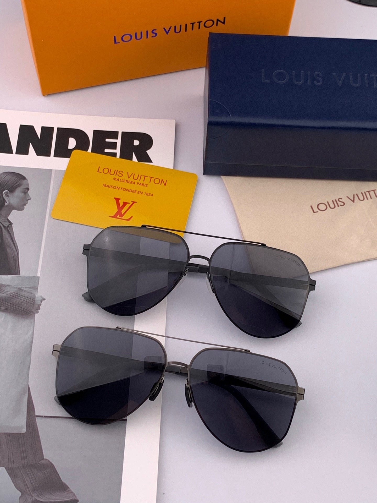 LOUIS VUITTON PILOT SUNGLASSES L311 IN METAL