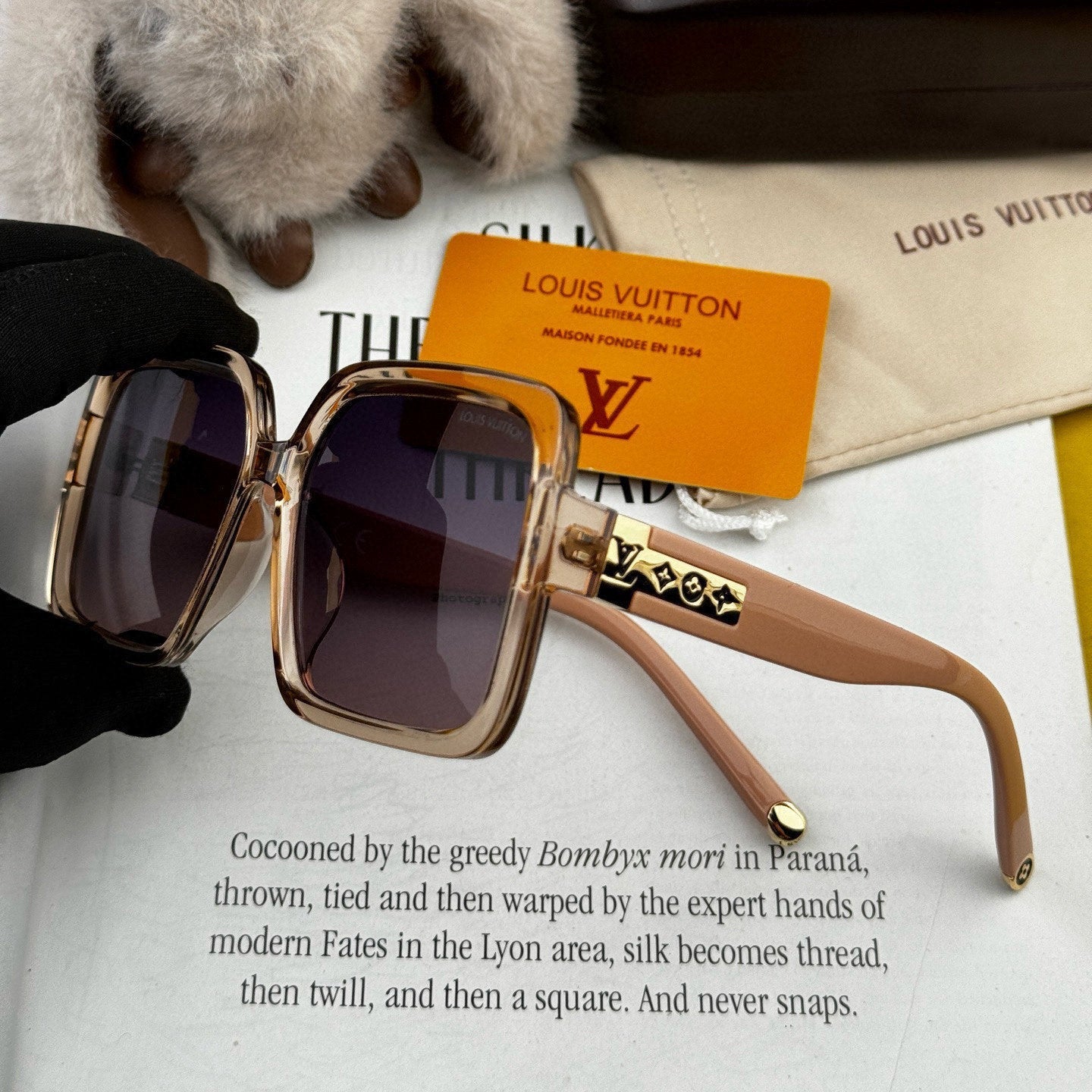 LOUIS VUITTON LARGE SQUARE SUNGLASSES L6250 IN ACETATE