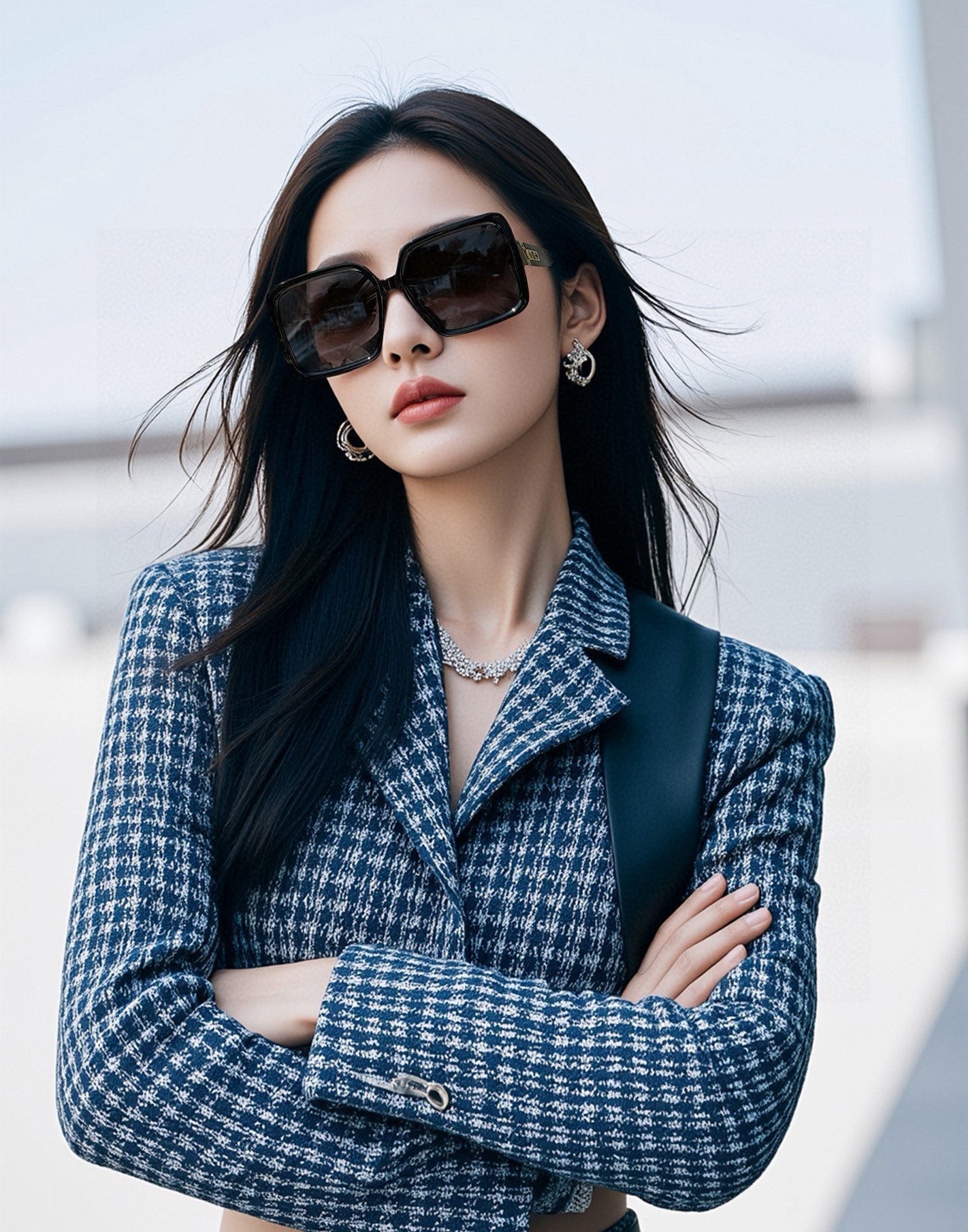 LOUIS VUITTON LARGE SQUARE SUNGLASSES L6250 IN ACETATE