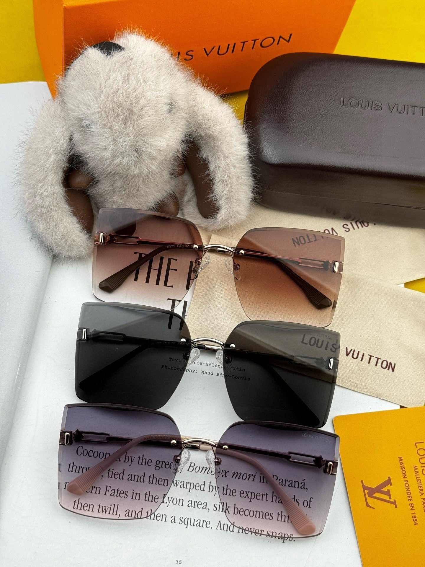 LOUIS VUITTON SQUARE SUNGLASSES L9612 IN METAL