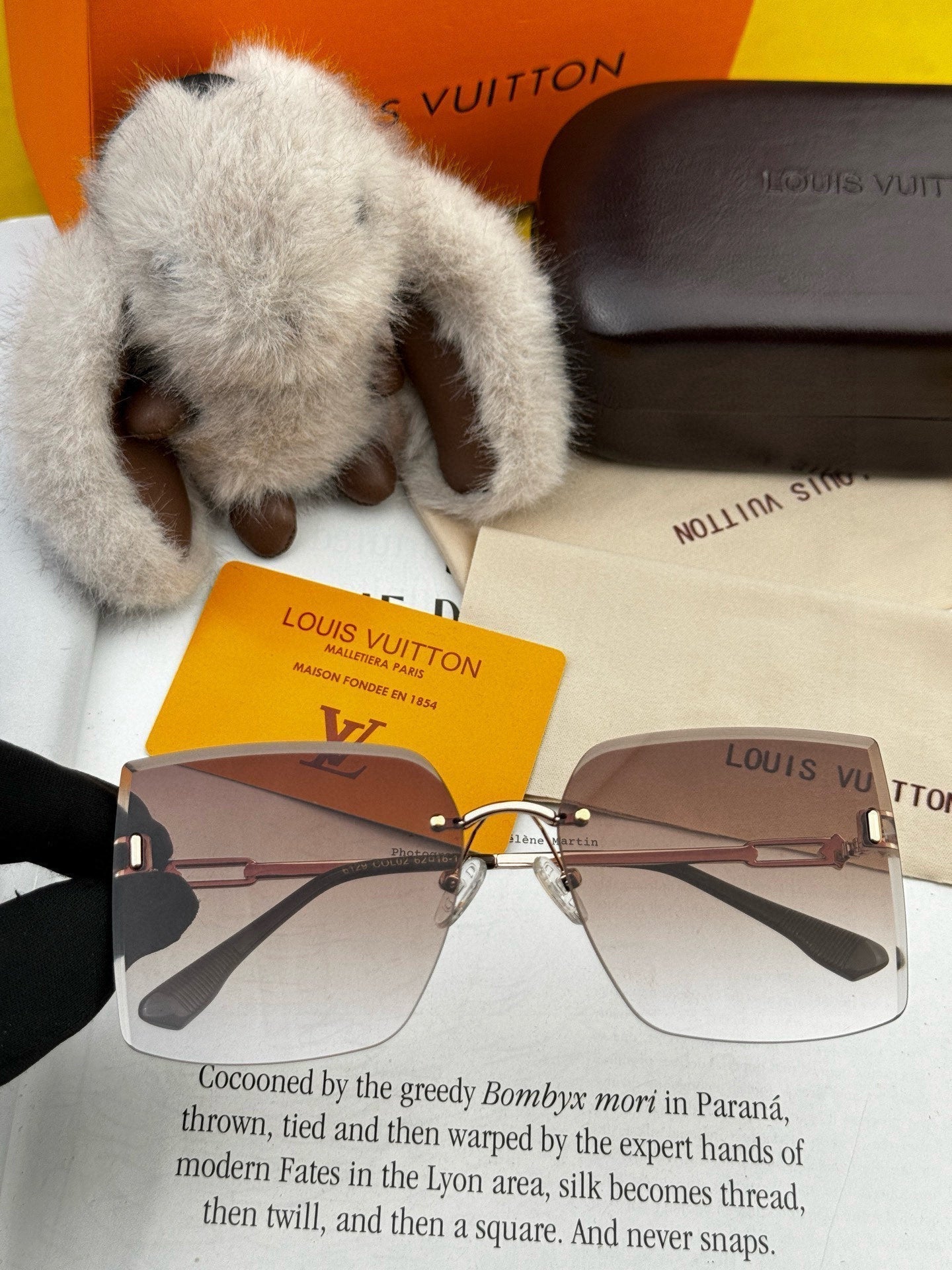 LOUIS VUITTON SQUARE SUNGLASSES L9612 IN METAL