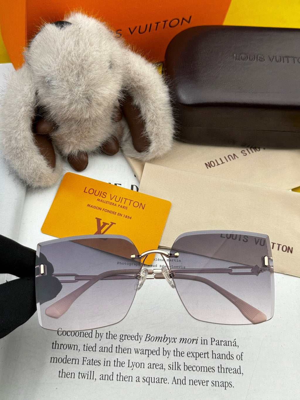 LOUIS VUITTON SQUARE SUNGLASSES L9612 IN METAL