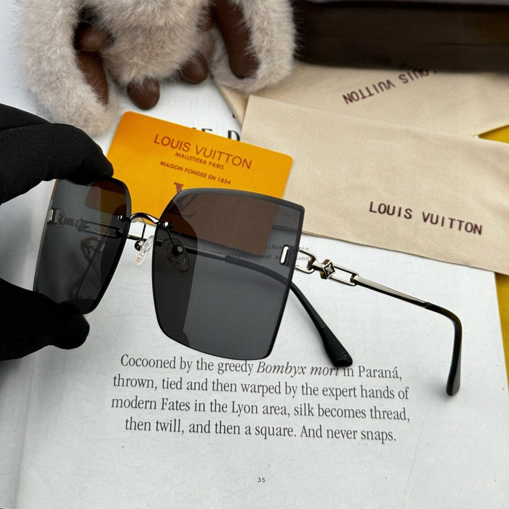 LOUIS VUITTON SQUARE SUNGLASSES L9612 IN METAL