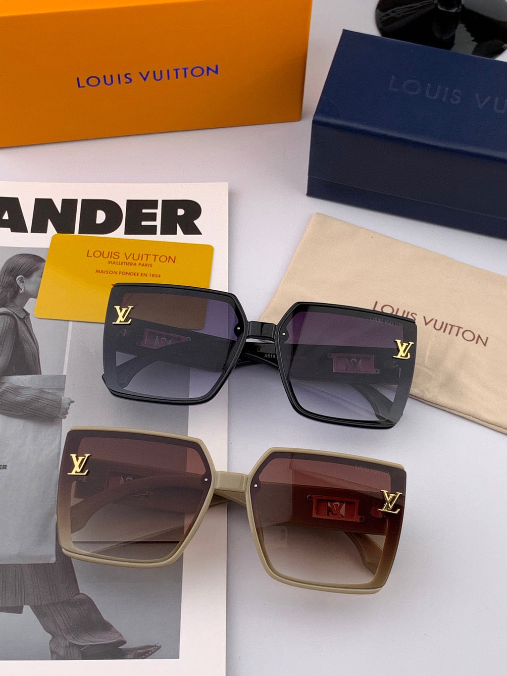 LOUIS VUITTON MONOGRAM SUNGLASSES L3619 IN ACETATE FRAME