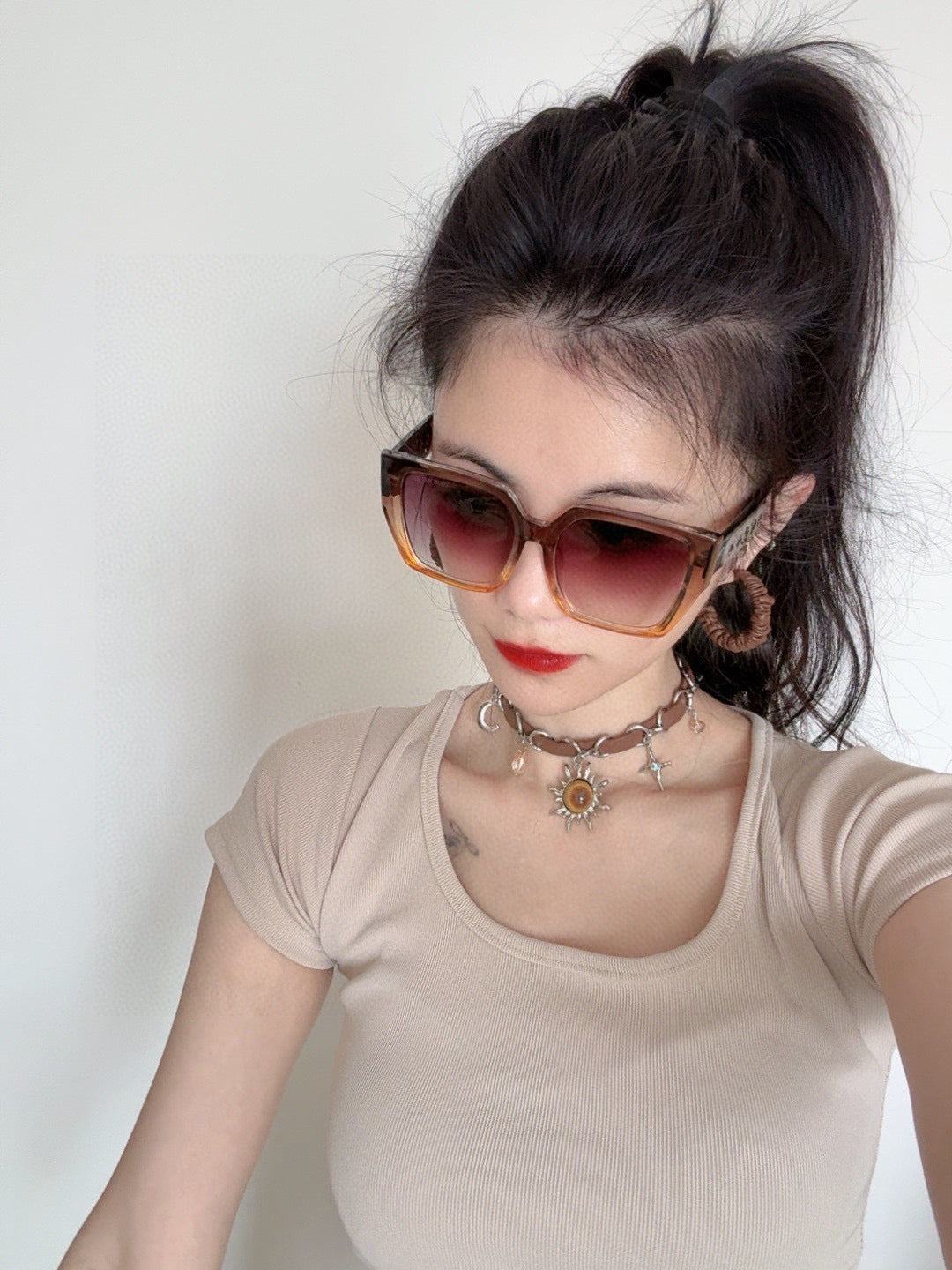 LOUIS VUITTON SQUARE SUNGLASSES L6133 IN ACETATE FRAME EMBOSSED LOGO