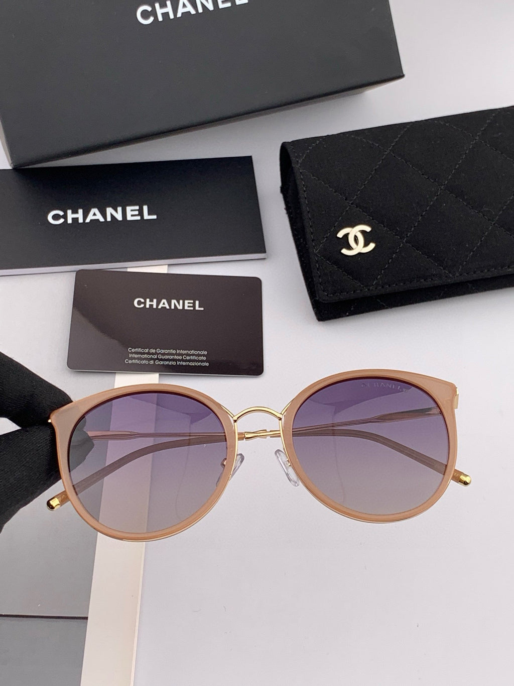 CHANEL CAT EYE SUNGLASSES CH7827 IN ACETATE FRAME METAL