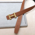 HERMES H D'ANCRE BELT BUCKLE & REVERSIBLE BRONZE BROWN LEATHER STRAP 38 MM GOLD HARDWARE