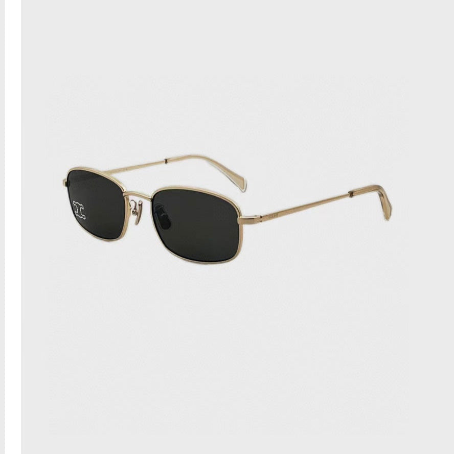 CELINE TRIOMPHE RHINESTONE SUNGLASSES CL40285U IN METAL WITH CRYSTALS