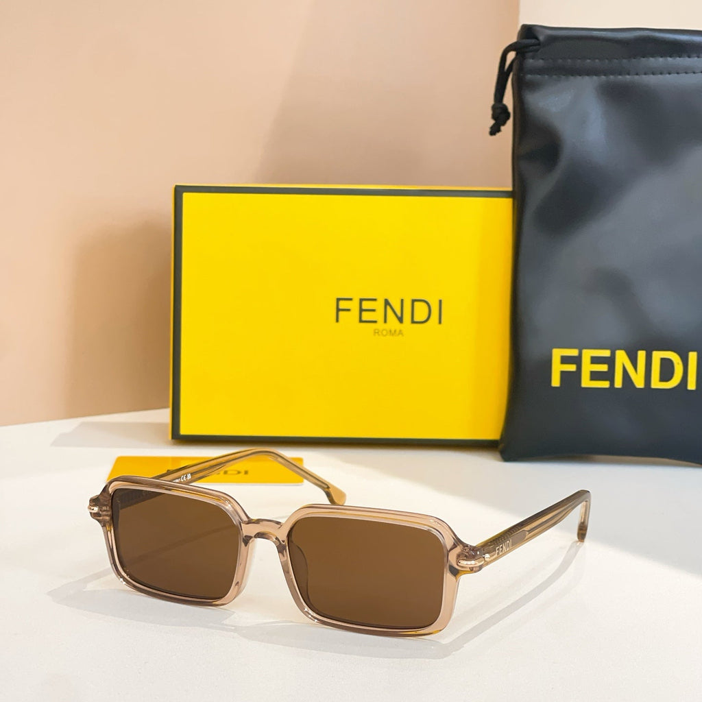 FENDI SELLERIA RECTANGULAR FRAME SUNGLASSES FE40174 IN ACETATE