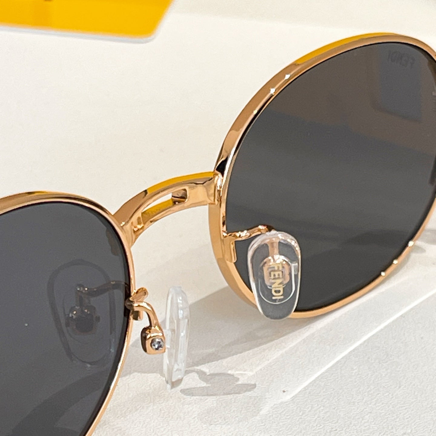 FENDI FIRST CRYSTAL OVAL FRAME SUNGLASSES 7067 IN METAL