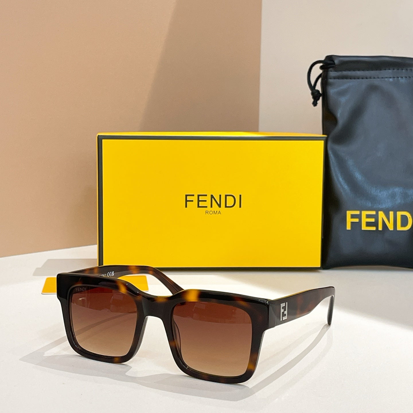 FENDI ROMA SQUARE FRAME SUNGLASSES FFF0053 IN ACETATE