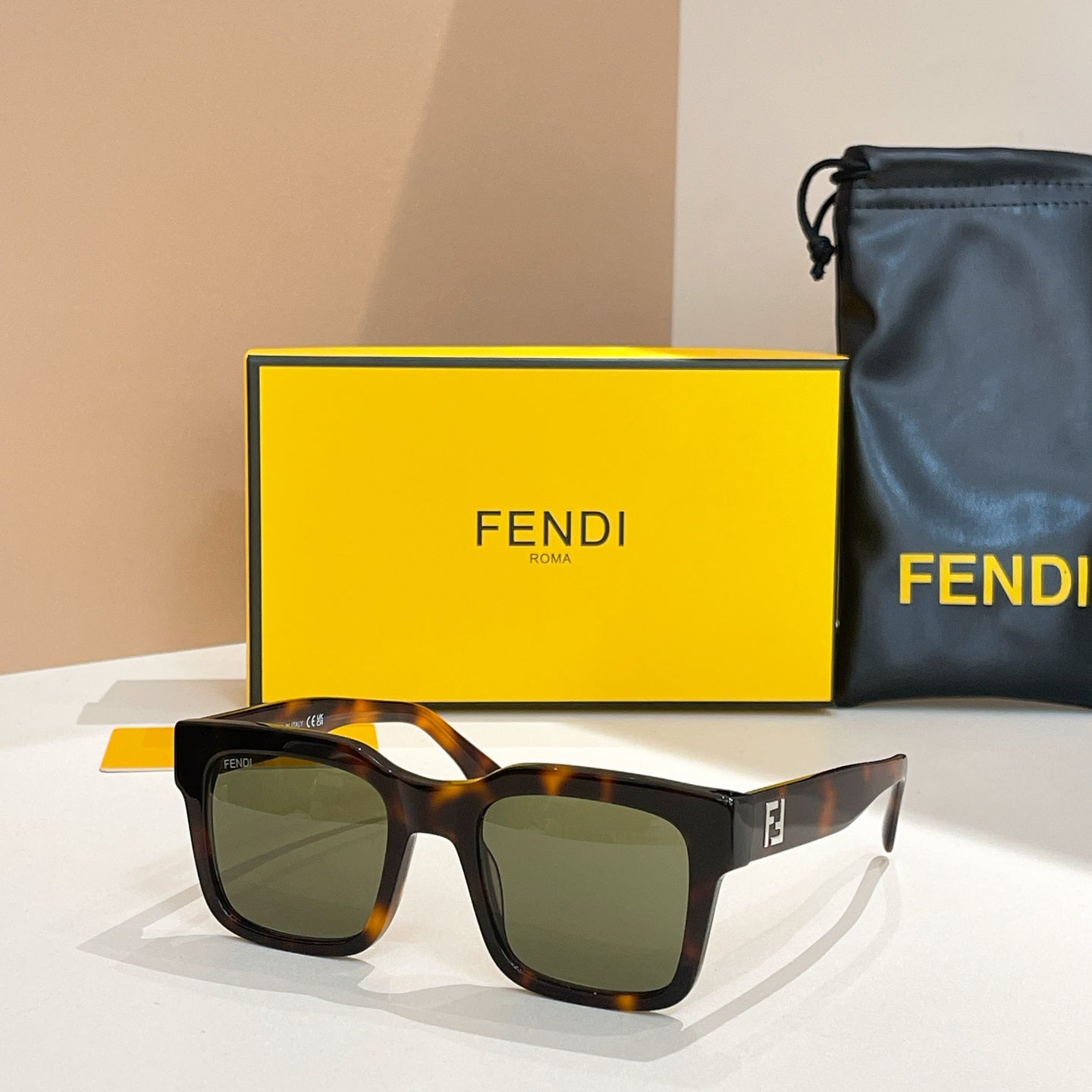 FENDI ROMA SQUARE FRAME SUNGLASSES FFF0053 IN ACETATE