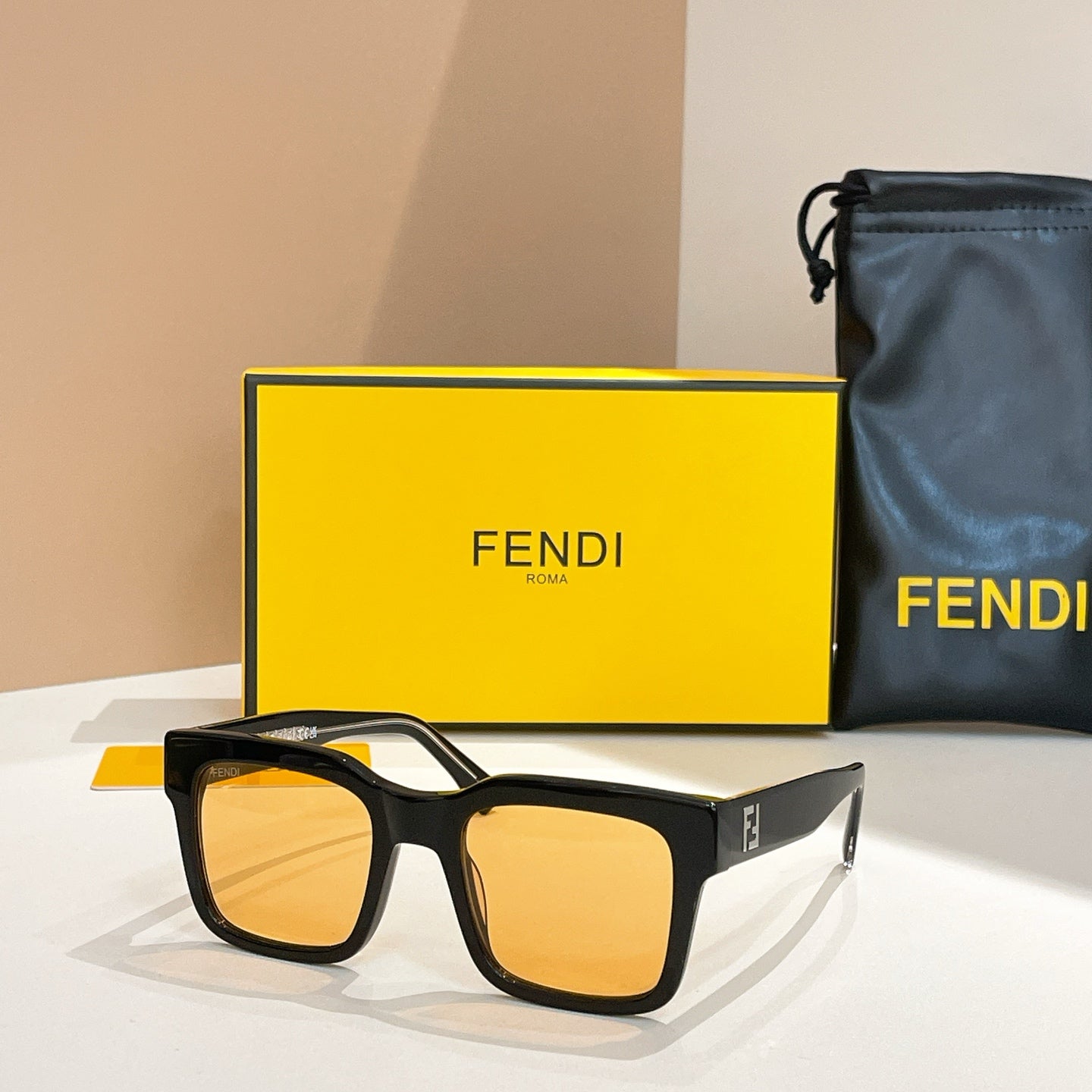 FENDI ROMA SQUARE FRAME SUNGLASSES FFF0053 IN ACETATE
