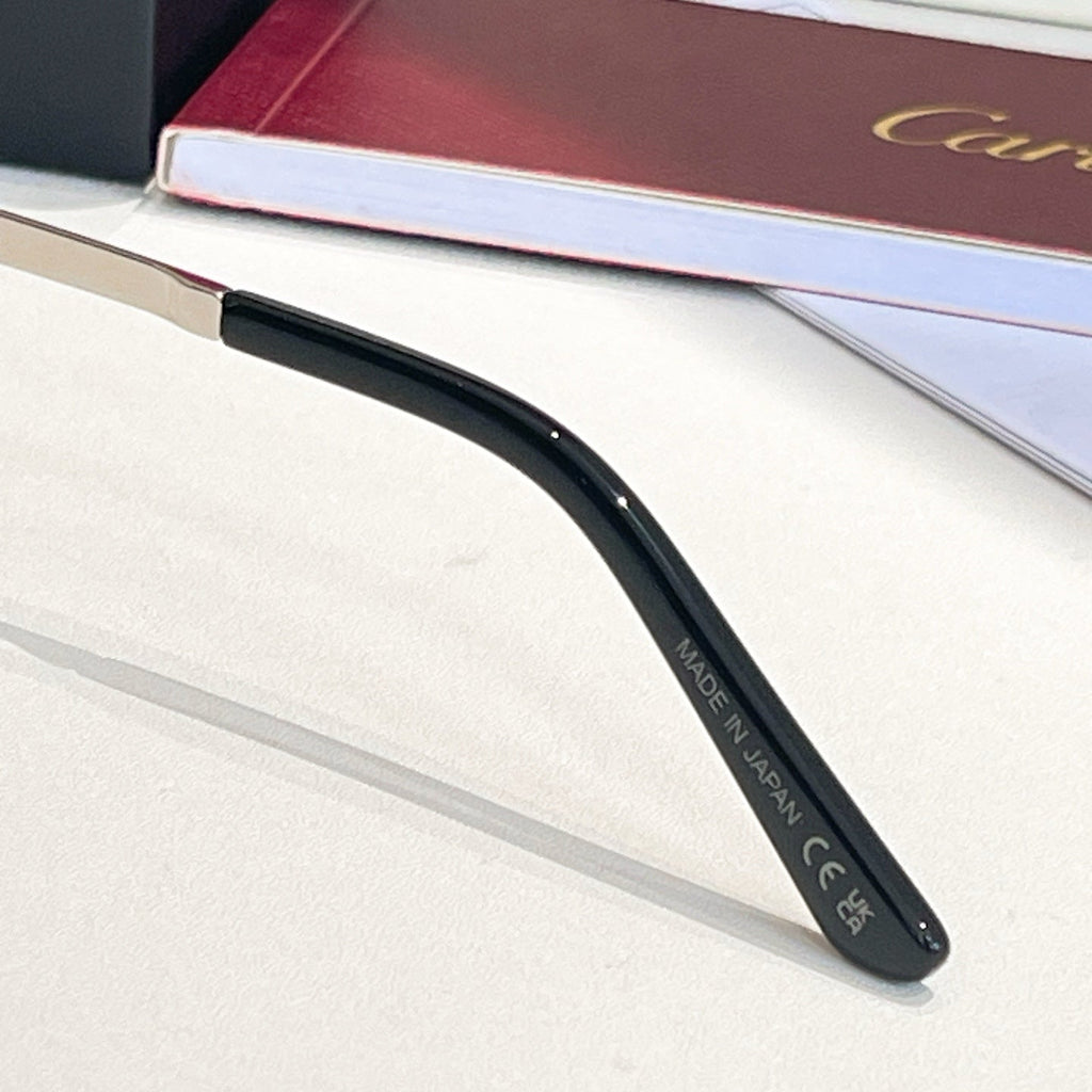 CARTIER SANTOS RECTANGULAR FRAME SUNGLASSES CT0555OA IN METAL