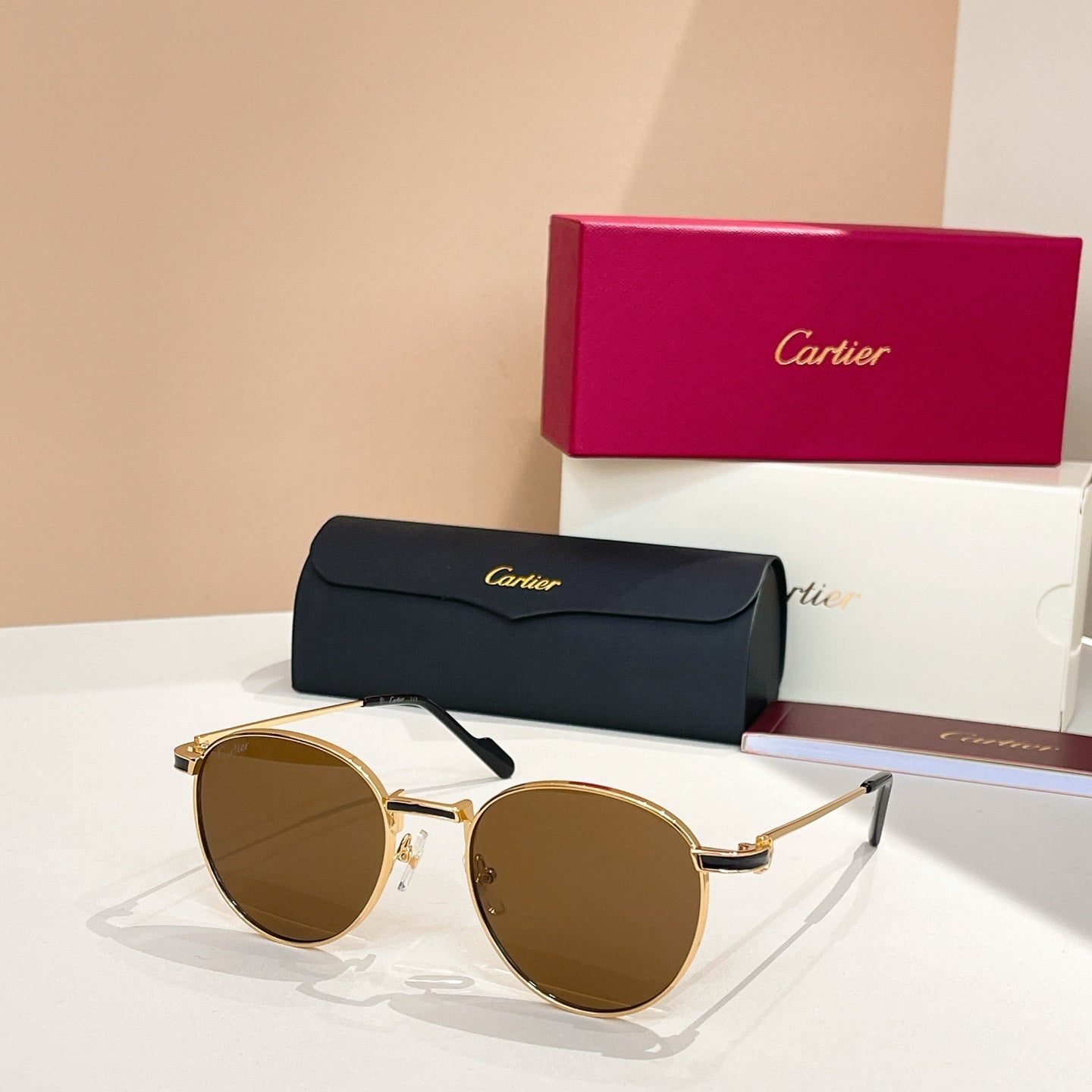 CARTIER PREMIÈRE ROUND FRAME SUNGLASSES CT0335S IN METAL
