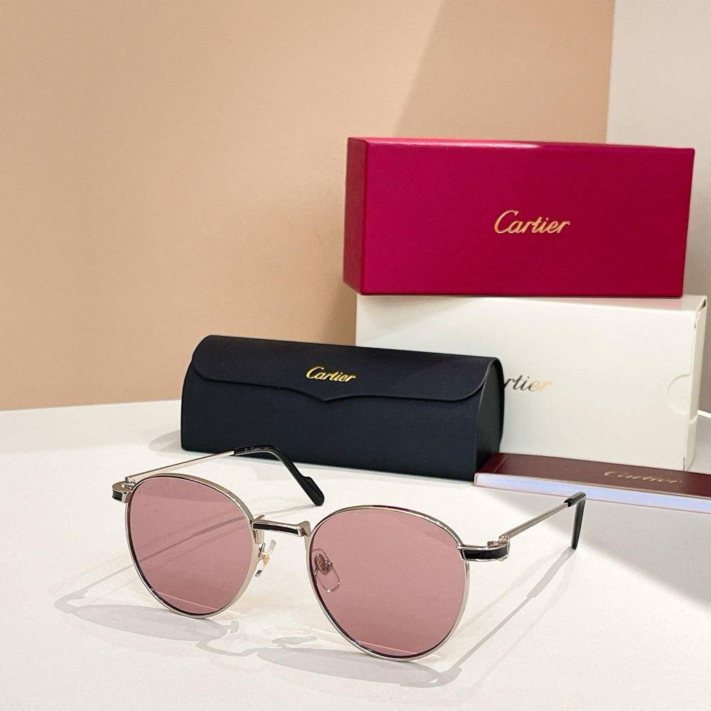 CARTIER PREMIÈRE ROUND FRAME SUNGLASSES CT0335S IN METAL