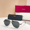 CARTIER PREMIÈRE AVIATOR FRAME SUNGLASSES CT0334S IN METAL