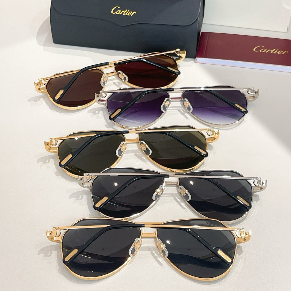 CARTIER PREMIÈRE AVIATOR FRAME SUNGLASSES CT0334S IN METAL