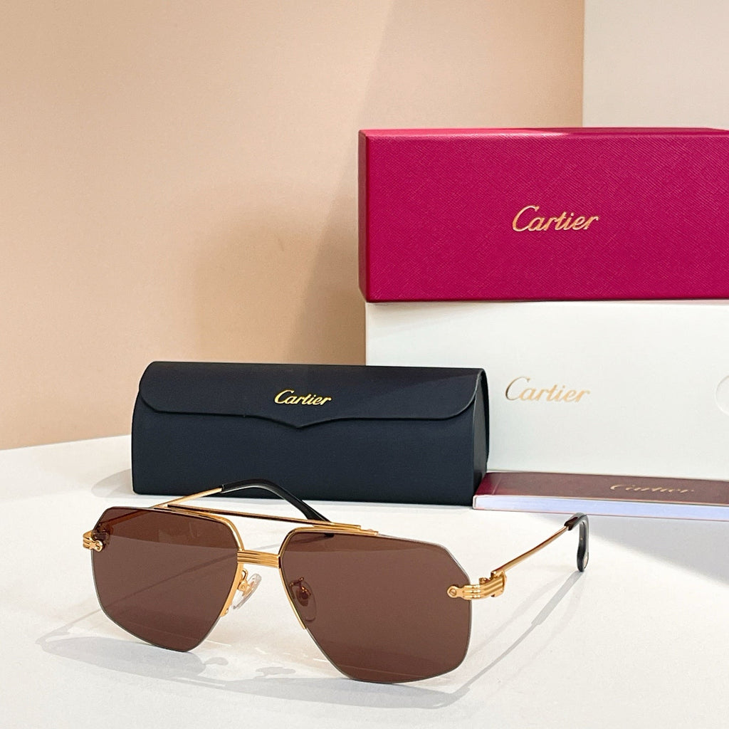 CARTIER PREMIÈRE PILOT FRAME SUNGLASSES CT0426 IN METAL
