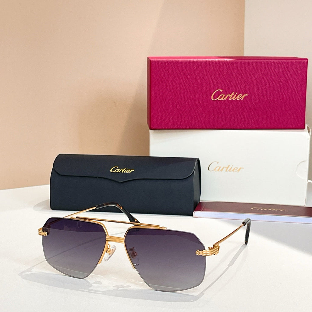 CARTIER PREMIÈRE PILOT FRAME SUNGLASSES CT0426 IN METAL