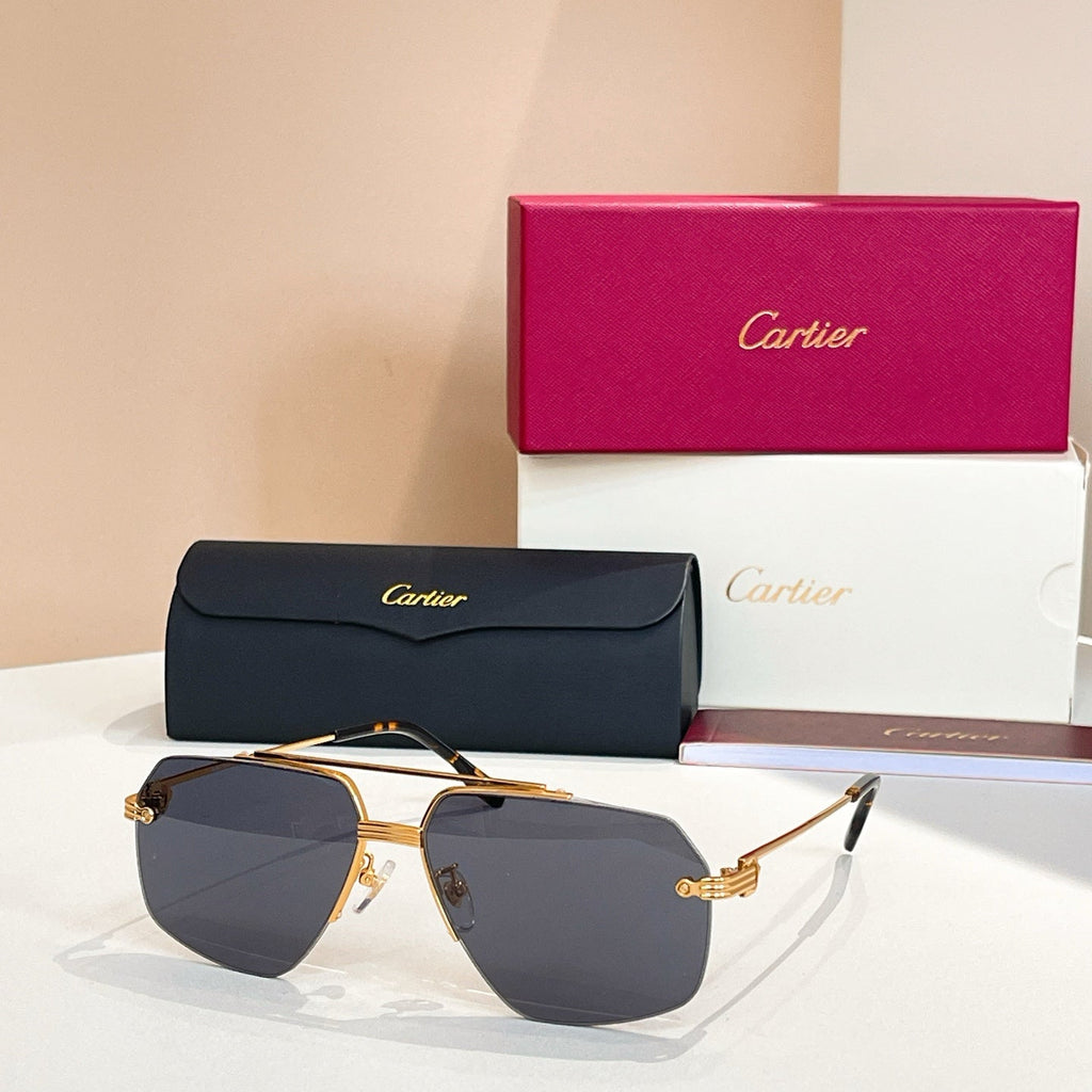 CARTIER PREMIÈRE PILOT FRAME SUNGLASSES CT0426 IN METAL