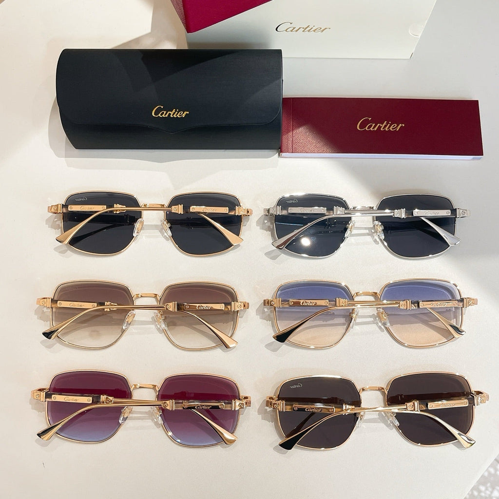 CARTIER PREMIÈRE SQUARE FRAME SUNGLASSES CT0485S IN METAL