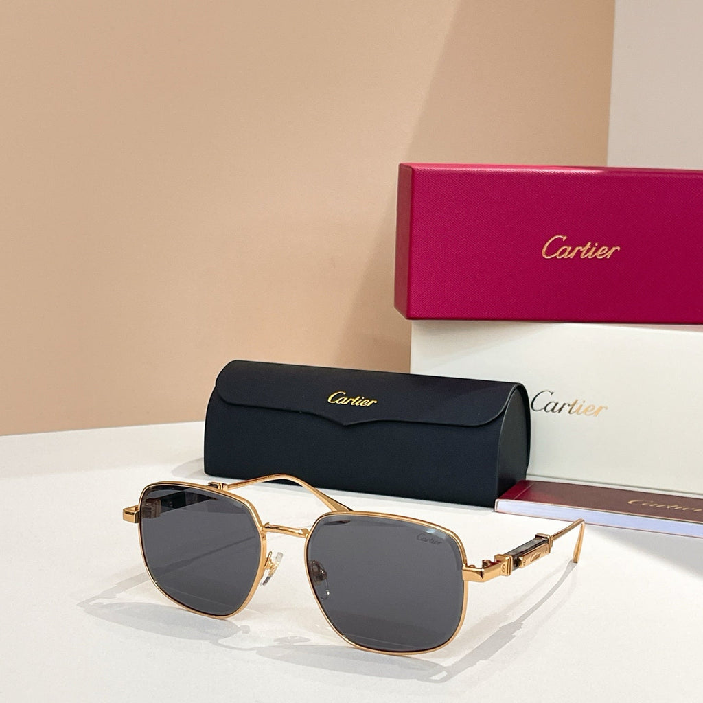 CARTIER PREMIÈRE SQUARE FRAME SUNGLASSES CT0485S IN METAL