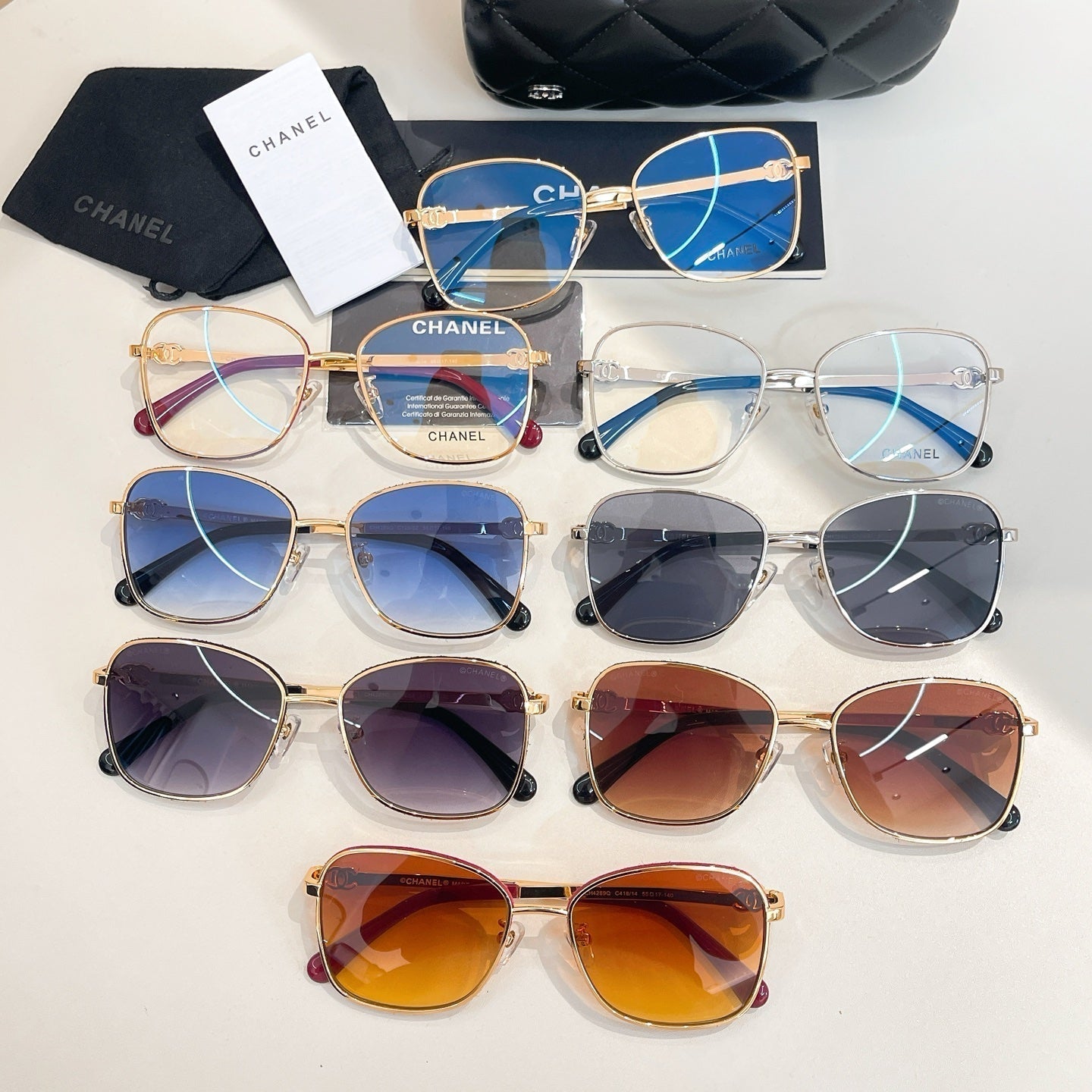 CHANEL SQUARE SUNGLASSES CH4289Q IN METAL