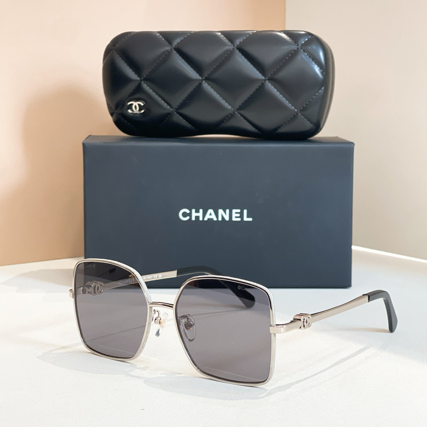 CHANEL SQUARE SUNGLASSES CH4288Q IN METAL