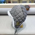 LOUIS VUITTON TRAPPER HAT IN GRAY COTTON 411229