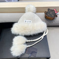 LOUIS VUITTON BEANIE HAT IN WHITE WOOL AND COTTON 419746