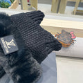 LOUIS VUITTON KNITTED BEANIE HAT IN BLACK WOOL WITH JAPANESE CAT EARS 421256