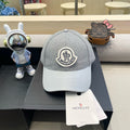 CHANEL WOOL-TWEED AND LEATHER BASEBALL CAP PALE GRAY 428236