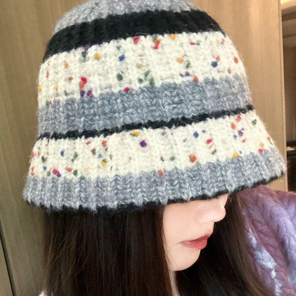 GUCCI STRIPED KNITTED BUCKET HAT COLORFUL 428103