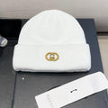 GUCCI BEANIE HAT IN WHITE WOOL 433459