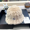 MONCLER BUCKET HAT IN BISQUE BEIGE FLEECE 435043