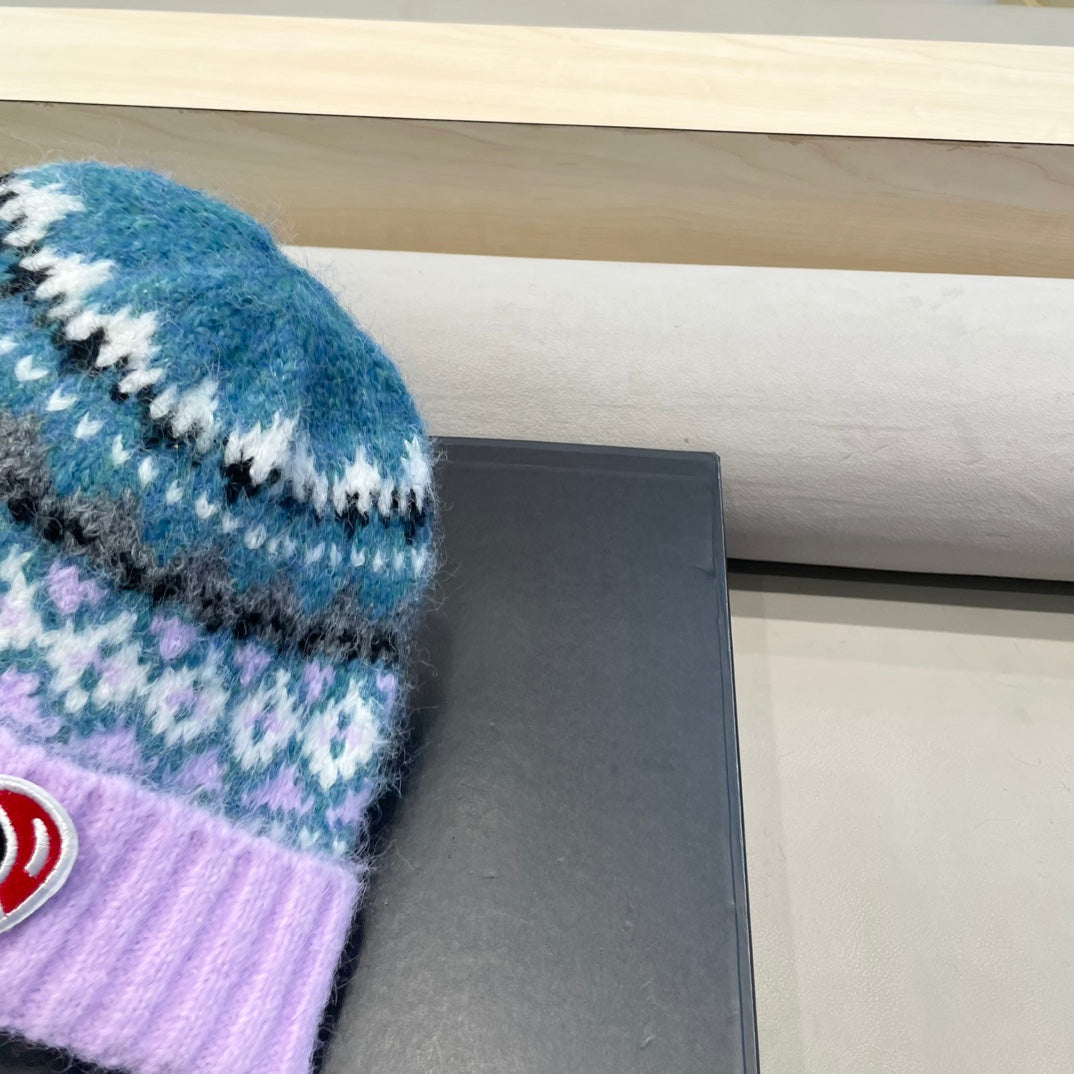 MONCLER BEANIE HAT IN COLORFUL WOOL 438146