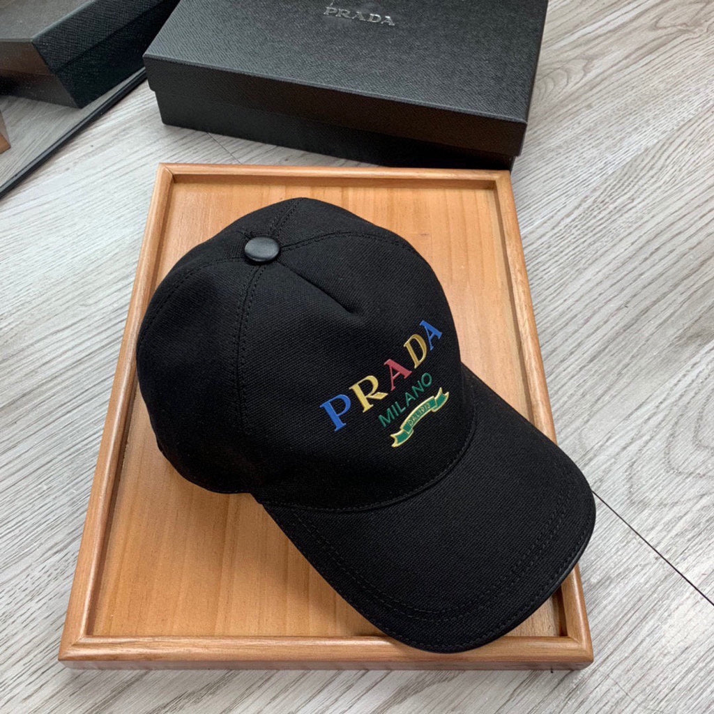 PRADA BASEBALL HAT IN BLACK FABRIC 269983