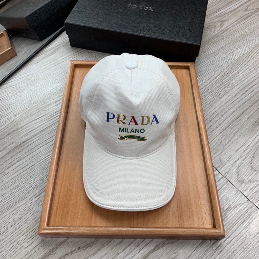 PRADA BASEBALL HAT IN WHITE FABRIC 269984