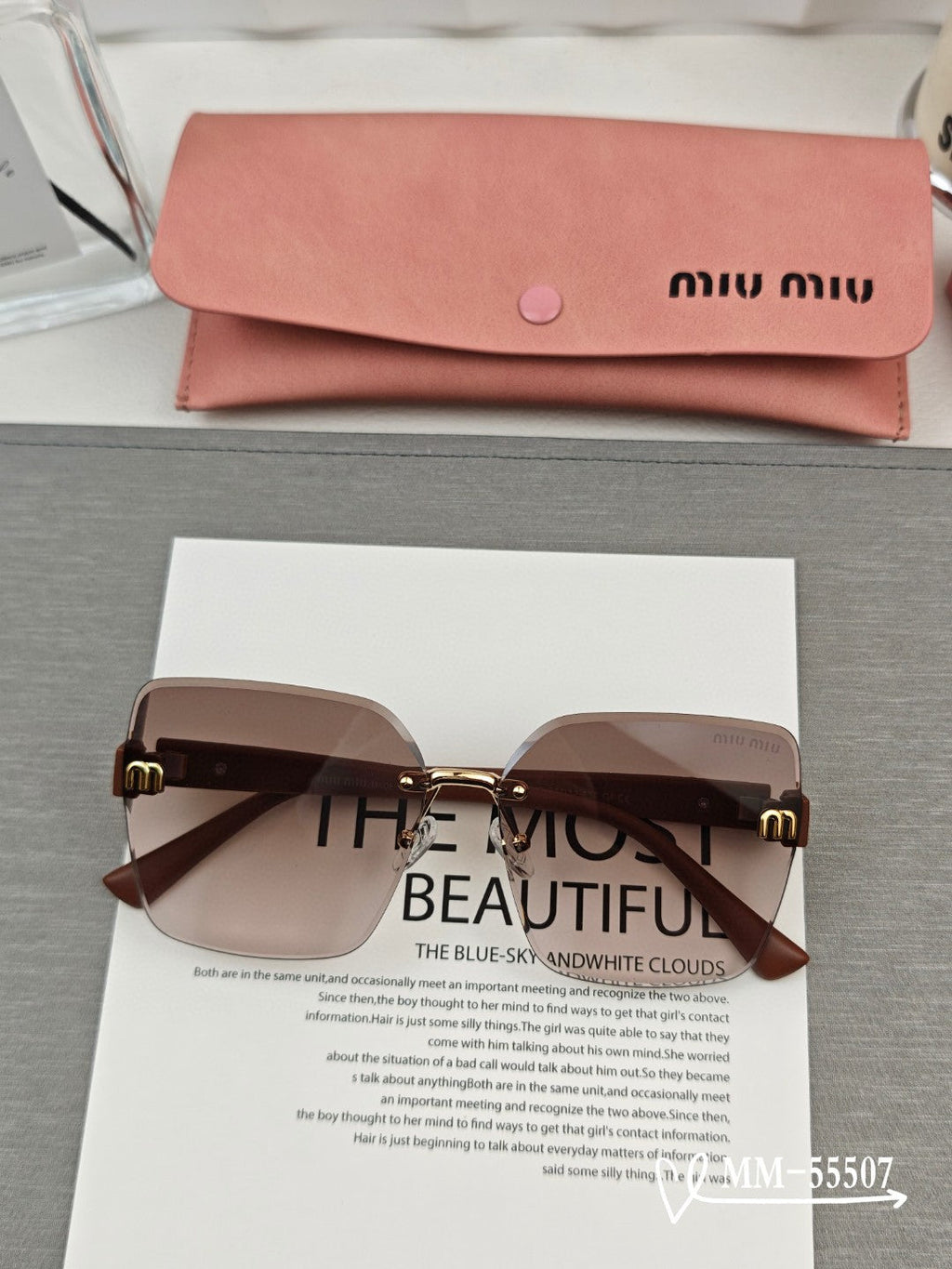 MIU MIU RUNWAY SQUARE SUNGLASSES 55507 IN ACETATE