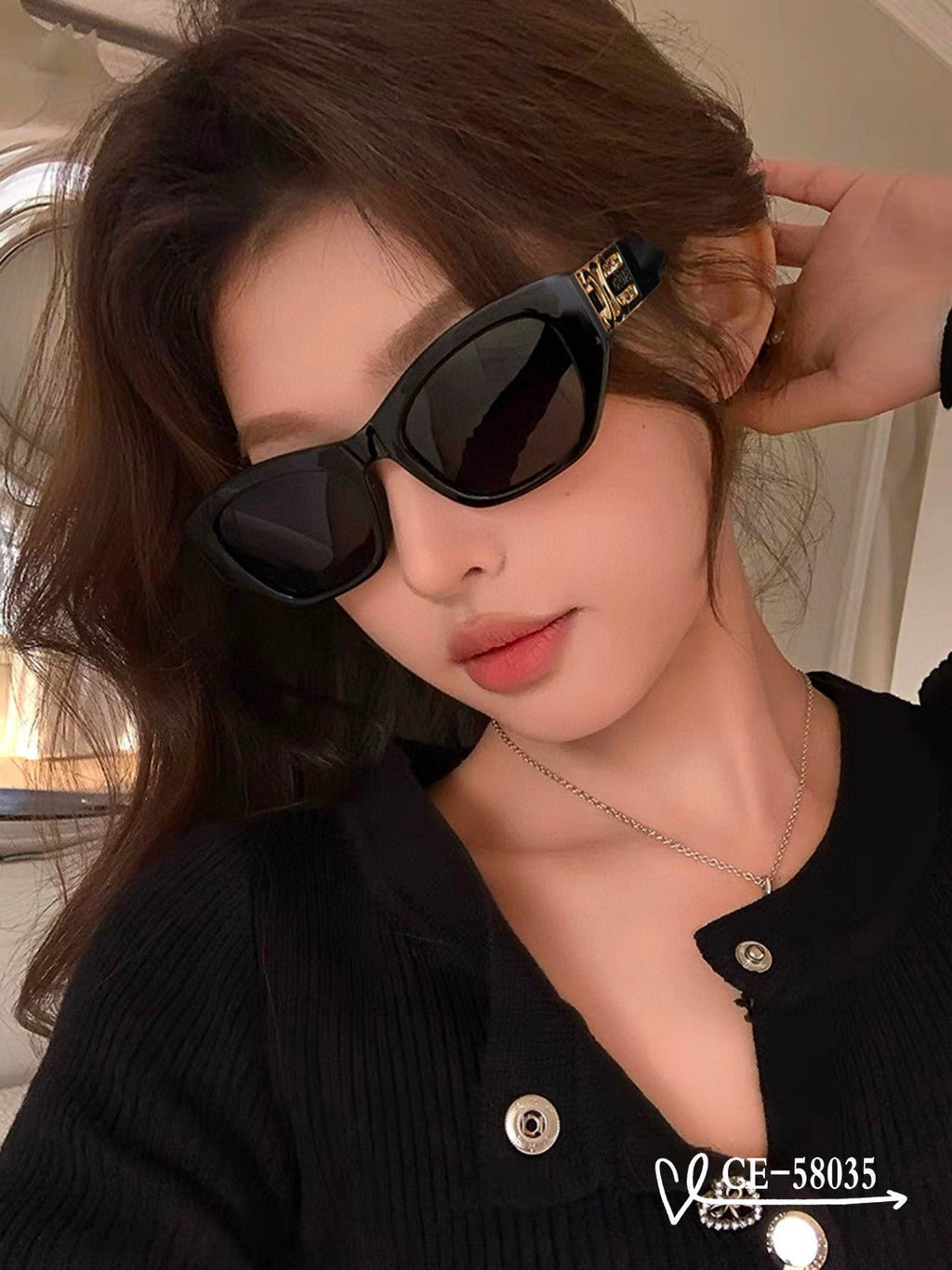 CELINE TRIOMPHE SUNGLASSES 58035 IN ACETATE