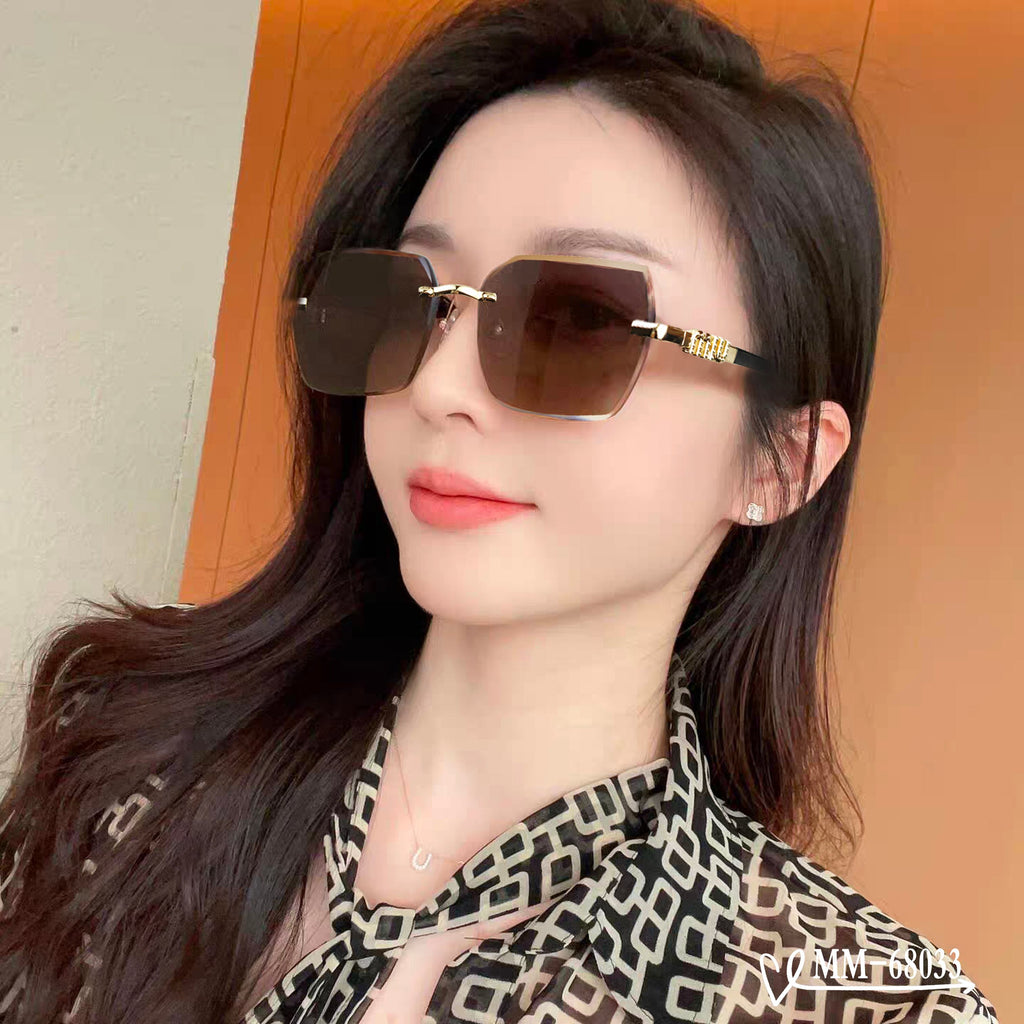 MIU MIU LOGO SQUARE SUNGLASSES 68033 IN METAL