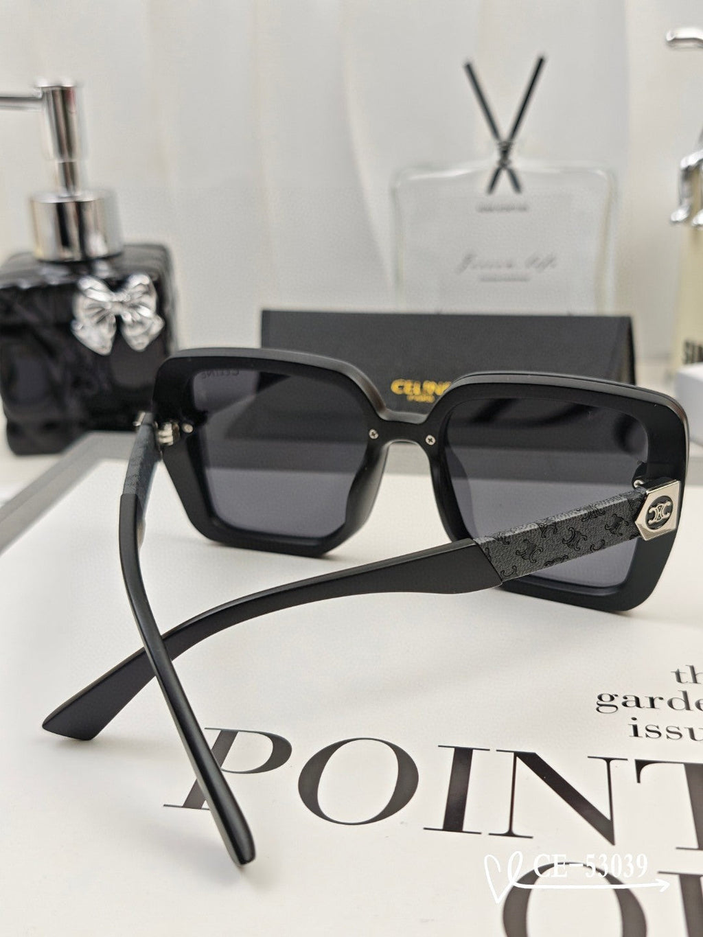 CELINE TRIOMPHE SQUARE SUNGLASSES 53039 IN ACETATE