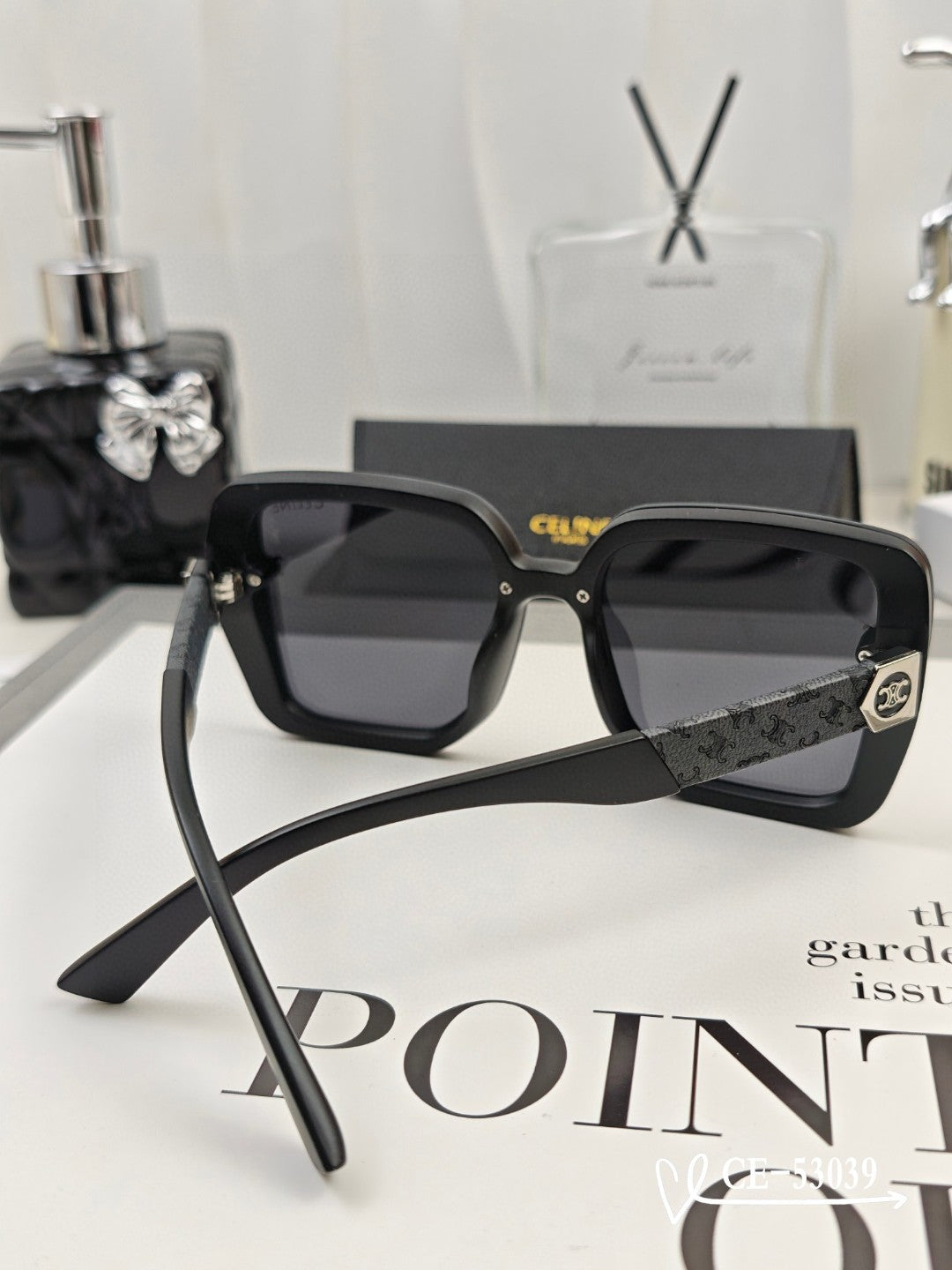 CELINE TRIOMPHE SQUARE SUNGLASSES 53039 IN ACETATE