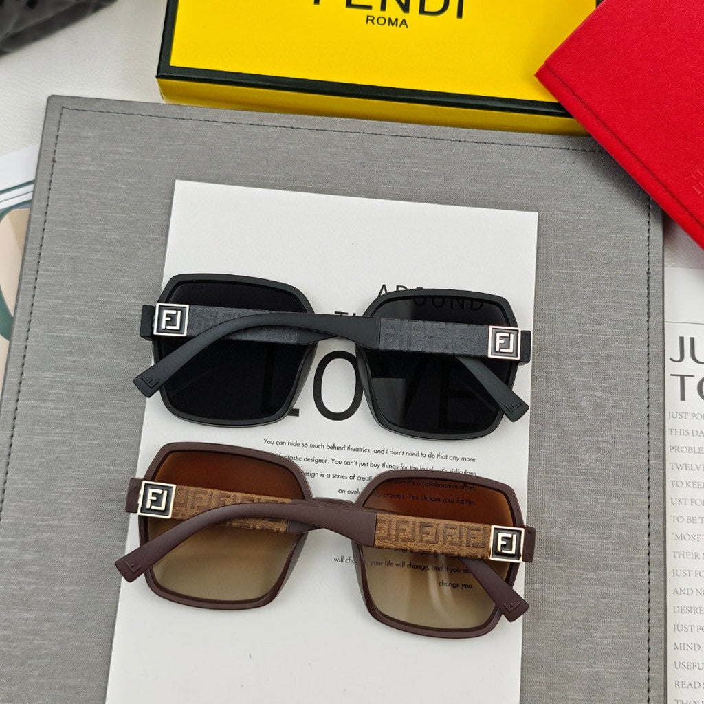 FENDI OVERSIZED FF DIAMONDS SQUARE FRAME SUNGLASSES 53041 IN ACETATE
