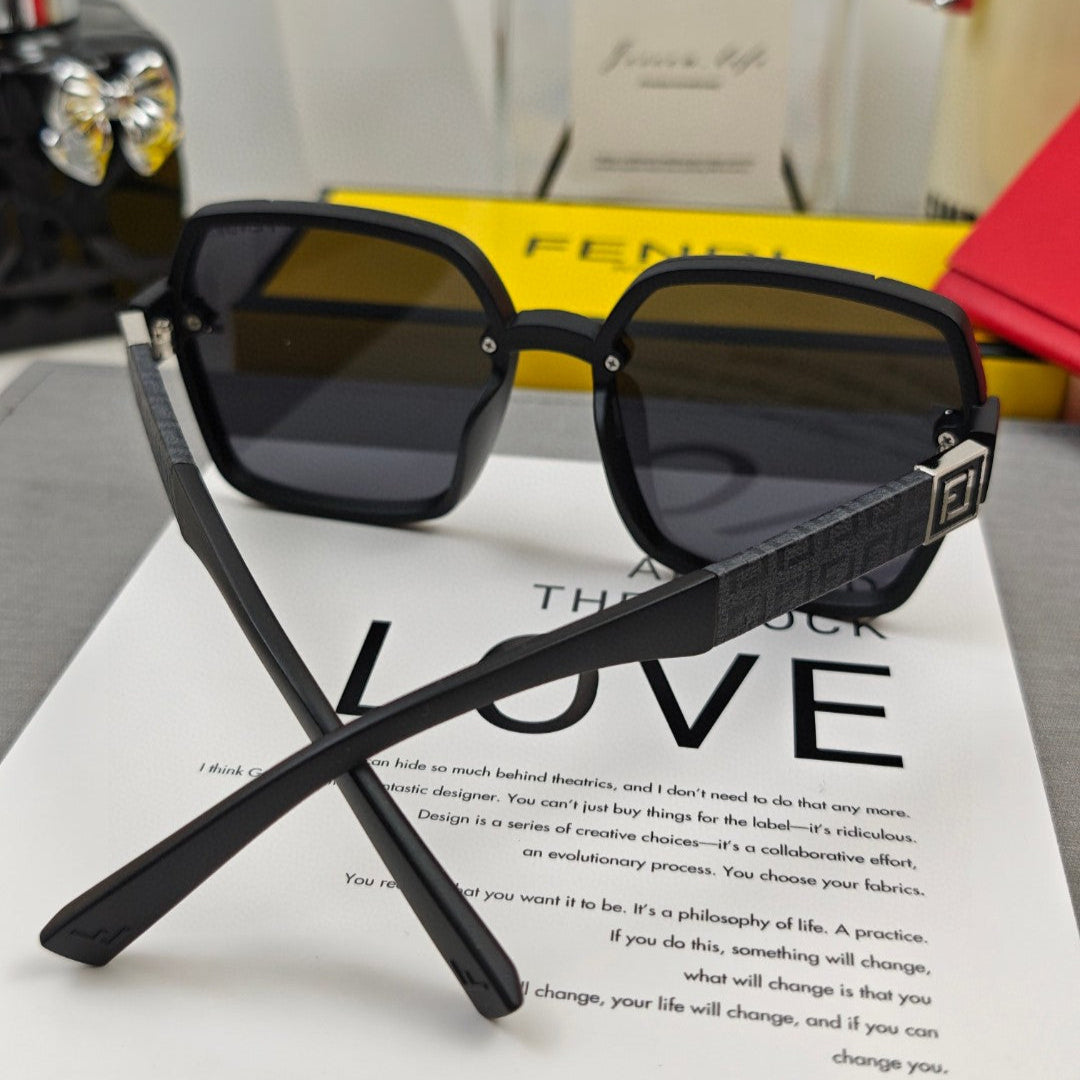 FENDI OVERSIZED FF DIAMONDS SQUARE FRAME SUNGLASSES 53041 IN ACETATE