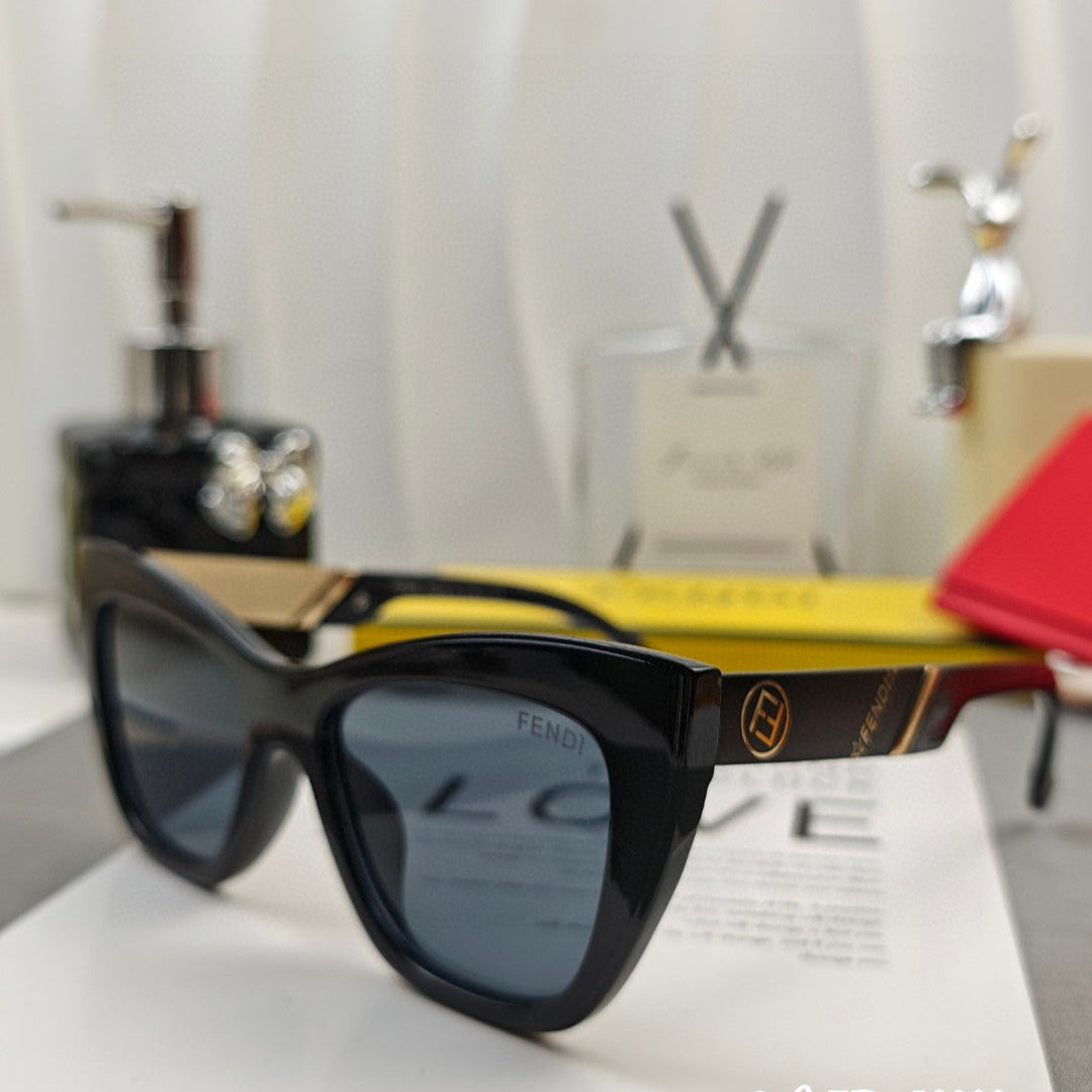FENDI FF DIAMONDS CAT EYE FRAME SUNGLASSES 58002 IN ACETATE